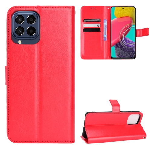 

For Samsung Galaxy M53 5G Crazy Horse Texture Horizontal Flip Phone Leather Case(Red)