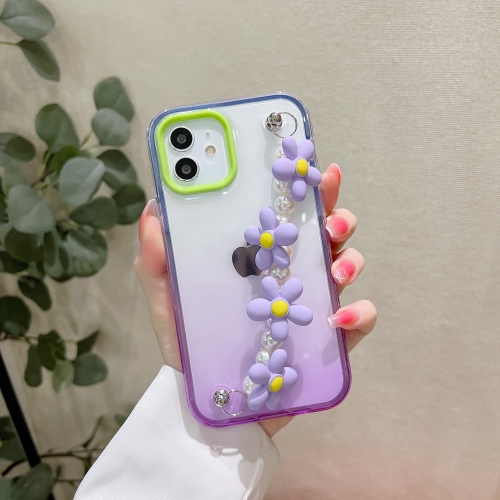 

Gradient Flower Bracelet Phone Case For iPhone 13(Purple)