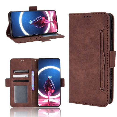 

For ZTE nubia Red Magic 7 Pro Skin Feel Calf Pattern Leather Phone Case(Brown)