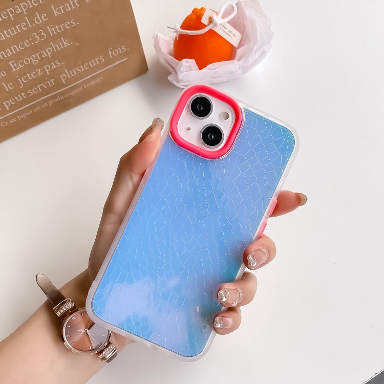 

Laser Crocodile Pattern Phone Case For iPhone 12(Rose Red)