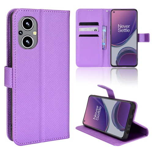 

For OPPO Reno7 Z 5G / A96 5G Diamond Texture Leather Phone Case(Purple)