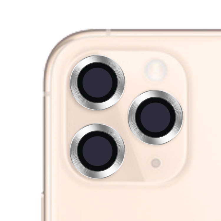 

For iPhone 11 Pro / 11 Pro Max CD Texture Metal Lens Tempered Film (Silver)