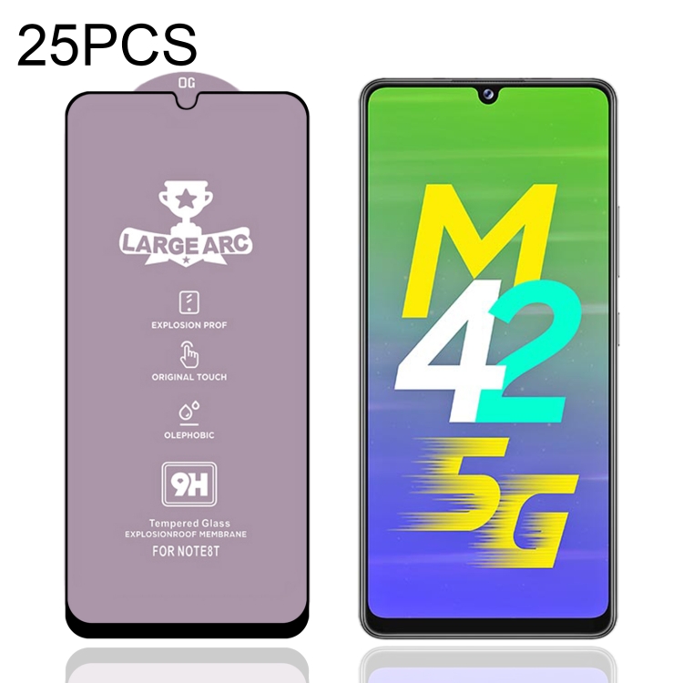 

25 PCS 9H HD Alumina Tempered Glass Film For Samsung Galaxy M42 5G