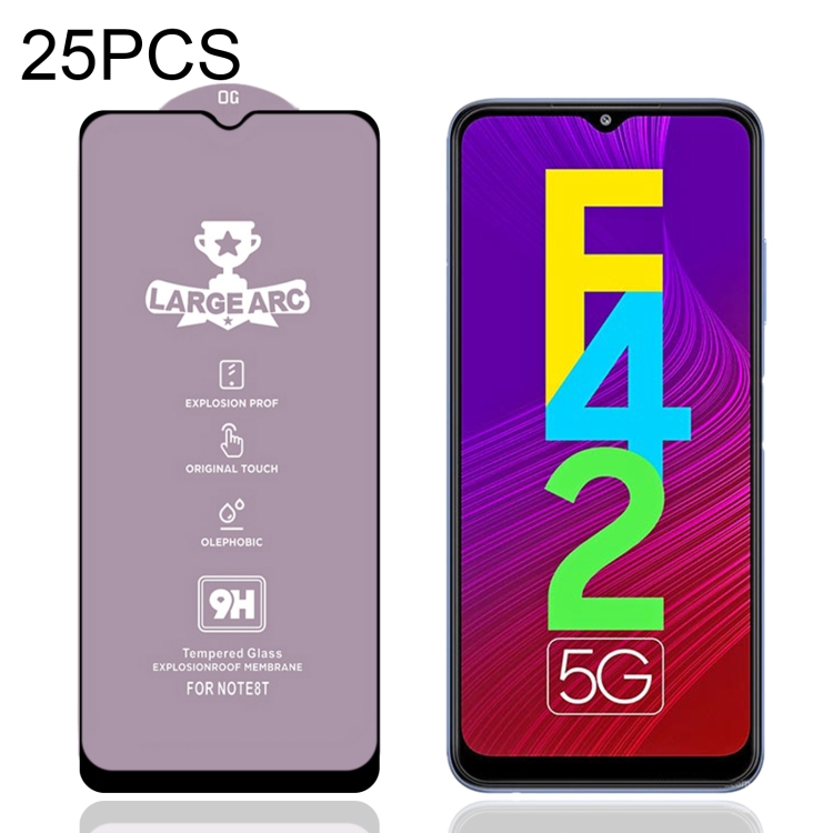 

25 PCS 9H HD Alumina Tempered Glass Film For Samsung Galaxy F42 5G