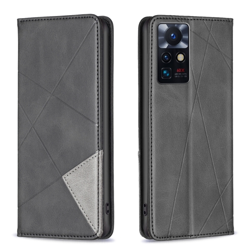 

For Infinix Zero X Neo Prismatic Invisible Magnetic Leather Phone Case(Black)