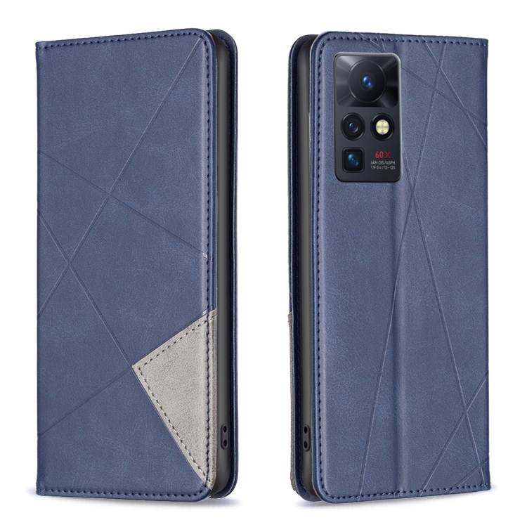 

For Infinix Zero X / X Pro Prismatic Invisible Magnetic Leather Phone Case(Blue)