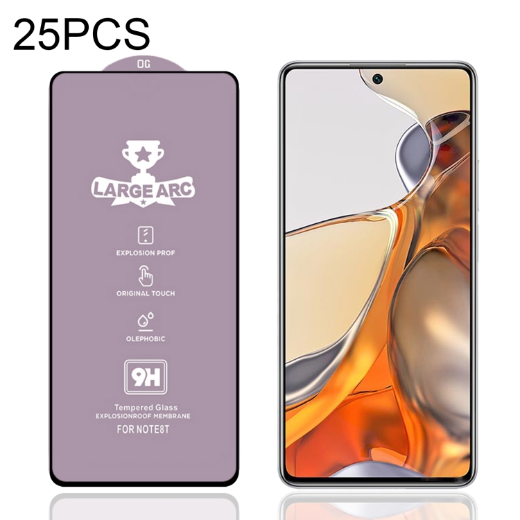 

25 PCS 9H HD Alumina Tempered Glass Film For Xiaomi Mi 11T Pro