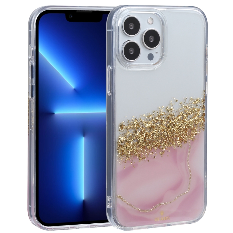 

For iPhone 13 Pro DFANS DESIGN Dual-color Starlight Shining Phone Case (Pink)