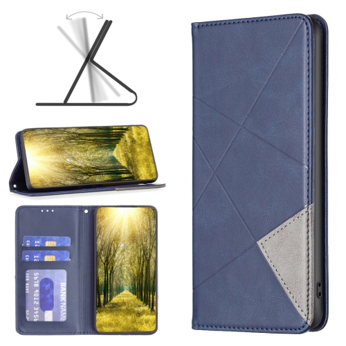 

For Honor 60 Prismatic Invisible Magnetic Leather Phone Case(Blue)