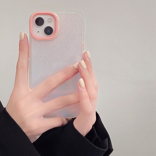 

Laser Pearlescent Glitter Phone Case For iPhone 13 Pro Max(Pink)