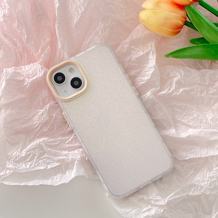 

Laser Pearlescent Glitter Phone Case For iPhone 12(Milk Tea Color)