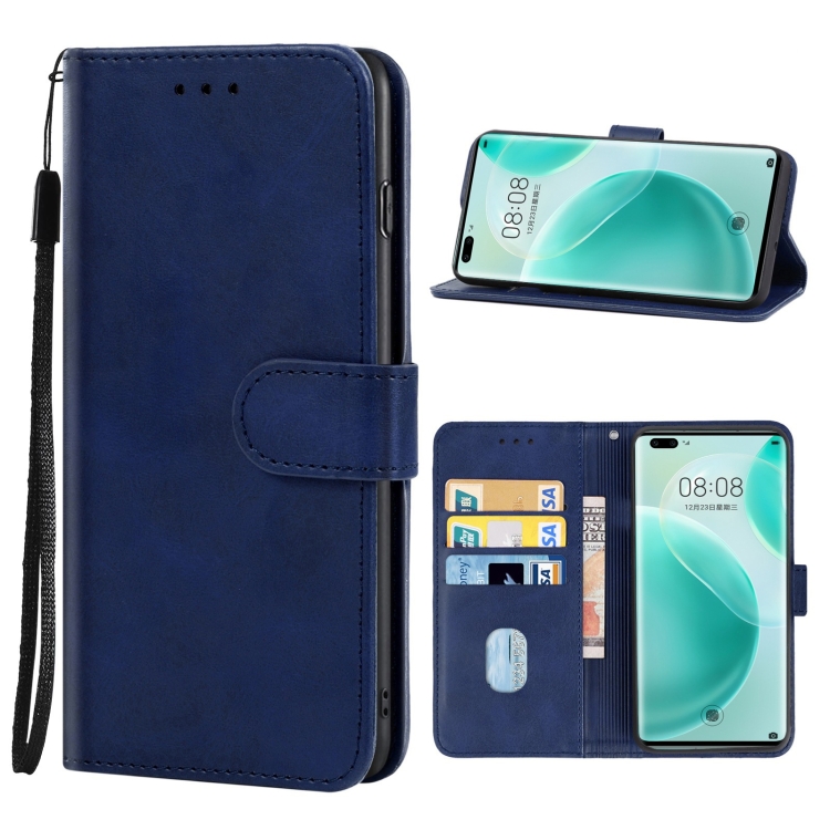 

For Huawei nova 8 Pro Leather Phone Case(Blue)