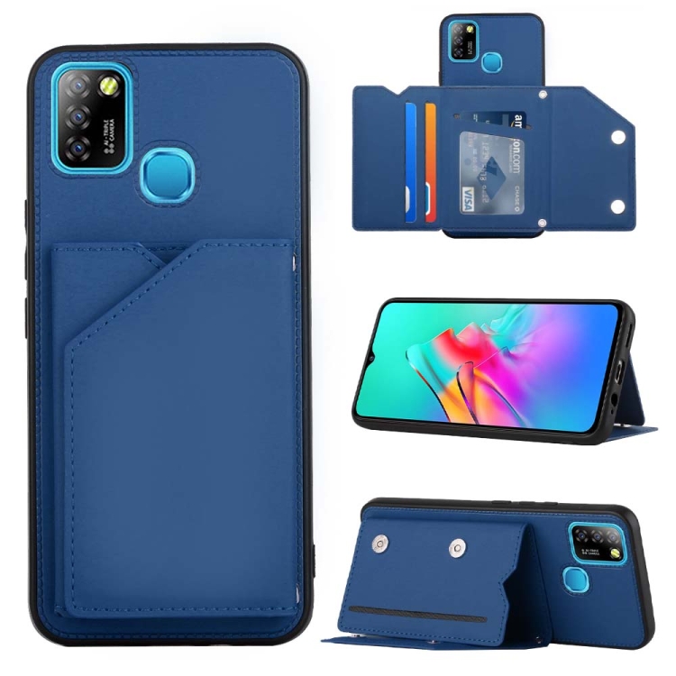 

For Infinix Smart 5 / Hot 10 Lite Skin Feel PU + TPU + PC Phone Case(Blue)