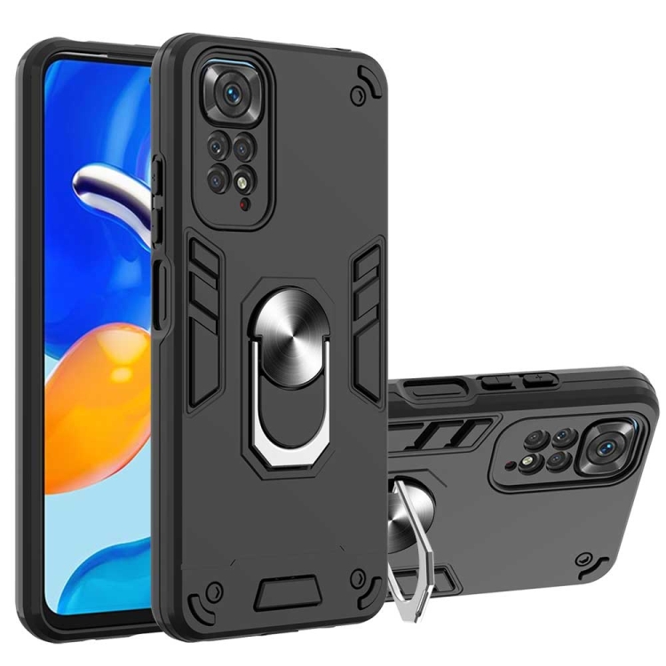 

For Xiaomi Redmi Note 11S / Note 11 4G Foreign Armour Series PC + TPU Phone Case(Black)