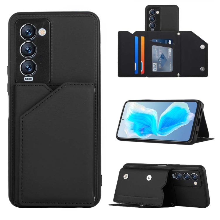 

For Tecno Camon 18 Premier Skin Feel PU + TPU + PC Phone Case(Black)