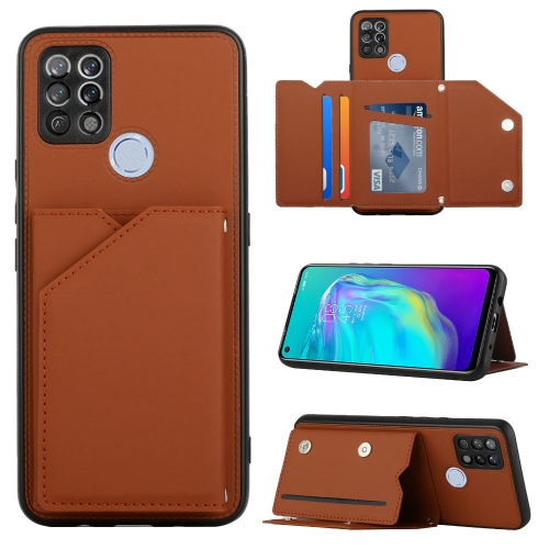 

For Tecno Pova Skin Feel PU + TPU + PC Phone Case(Brown)