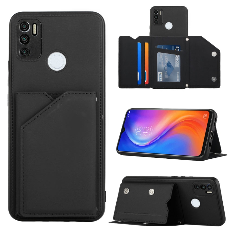 

For Tecno Spark 5 Air / 6 Air Skin Feel PU + TPU + PC Phone Case(Black)