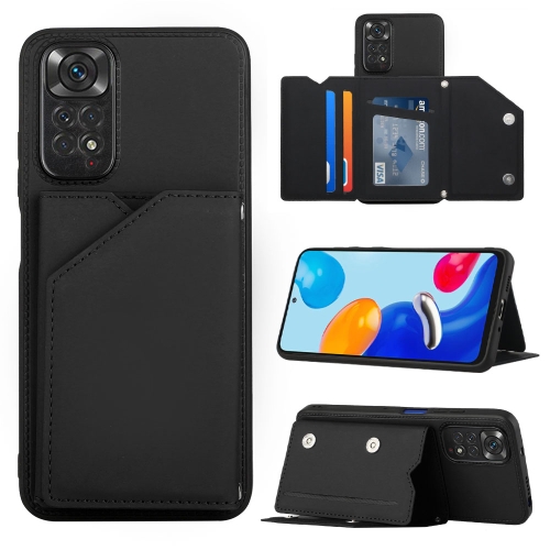 

For Xiaomi Redmi Note 11S/11 4G Global Skin Feel PU + TPU + PC Phone Case(Black)