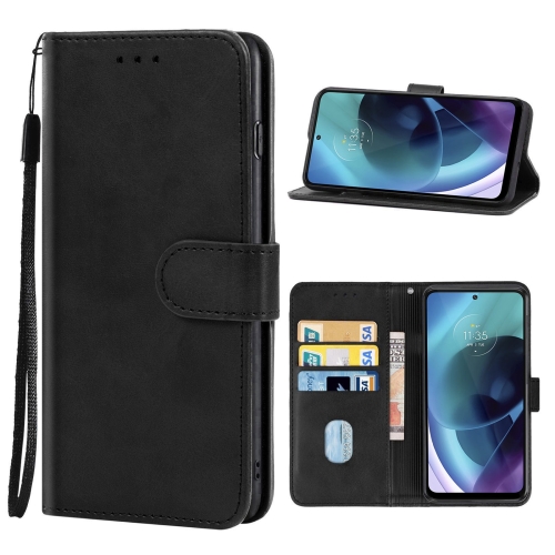 

For Motorola Moto G71 5G Leather Phone Case(Black)