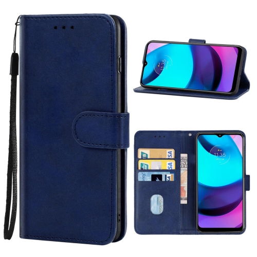 

For Motorola Moto E20 / E30 / E40 & Lenovo K14 Plus Leather Phone Case(Blue)