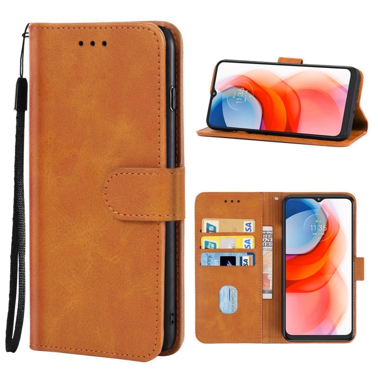 

For Motorola Moto G Play 2021 Leather Phone Case(Brown)