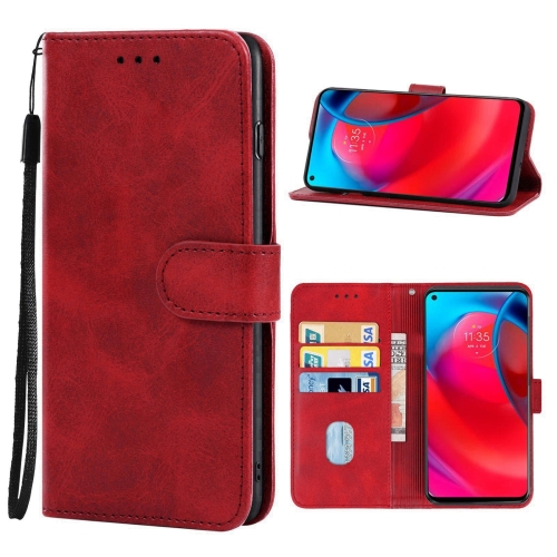 

For Motorola Moto G Stylus 5G Leather Phone Case(Red)