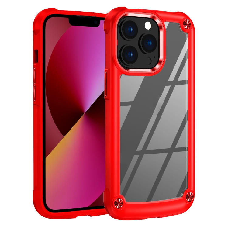 

For iPhone 13 Pro Max TPU + PC Lens Protection Phone Case (Red)