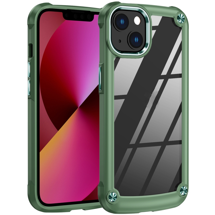 

For iPhone 11 TPU + PC Lens Protection Phone Case (Green)