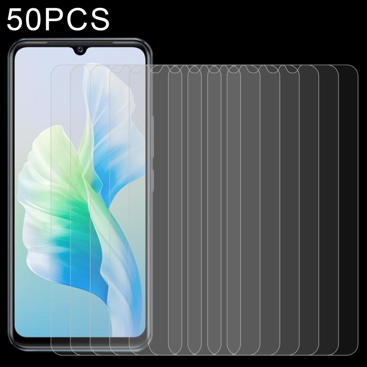 

50 PCS 0.26mm 9H 2.5D Tempered Glass Film For vivo V23e 4G / 5G