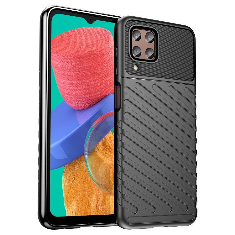 

For Samsung Galaxy M33 Thunderbolt Shockproof TPU Phone Case(Black)