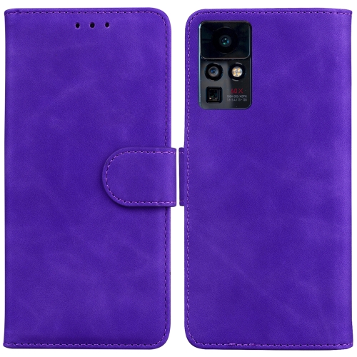 

For Infinix Zero X Neo X6810 Skin Feel Pure Color Flip Leather Phone Case(Purple)