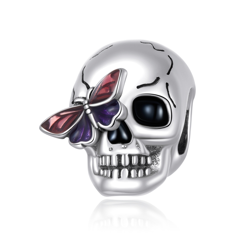 

S925 Sterling Silver Retro Skull Beads DIY Bracelet Necklace Accessories