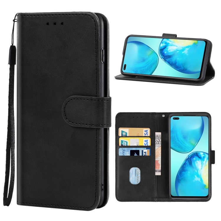 

For Infinix Note 8 Leather Phone Case(Black)