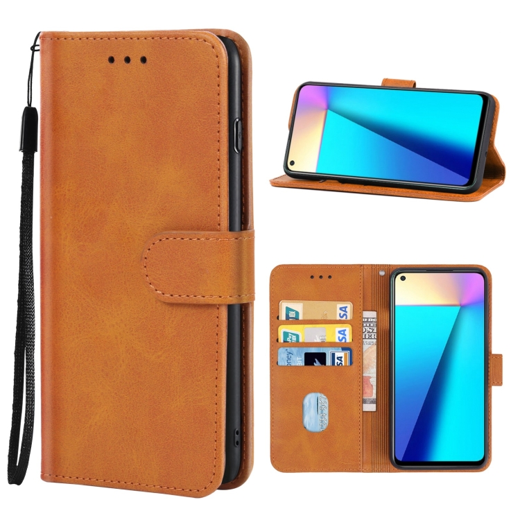 

For Infinix Note 7 Leather Phone Case(Brown)