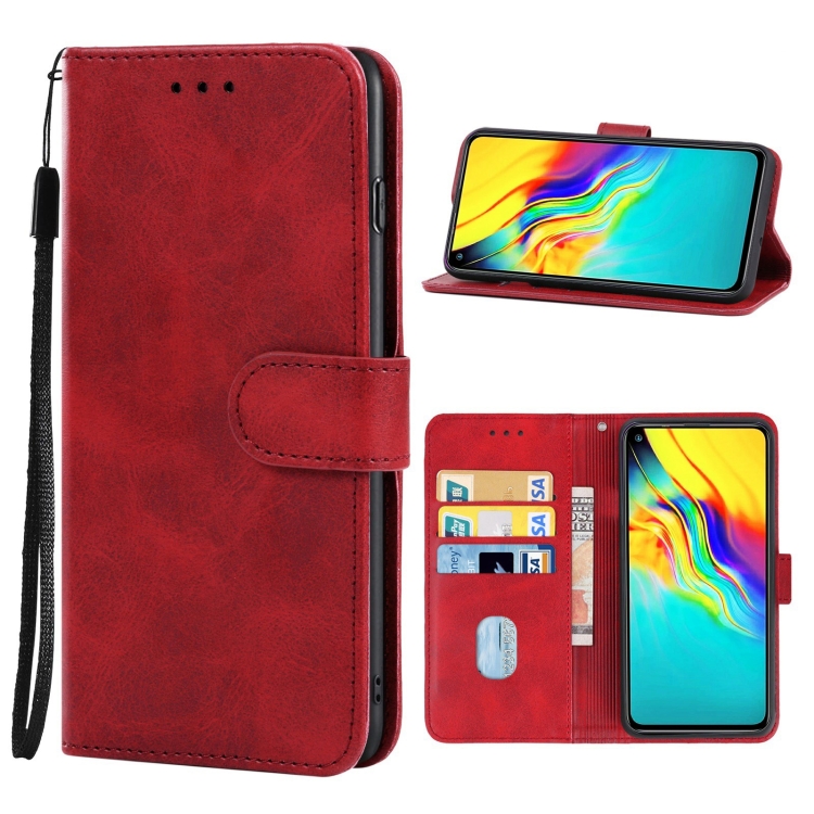 

For Infinix Hot 9 Pro Leather Phone Case(Red)