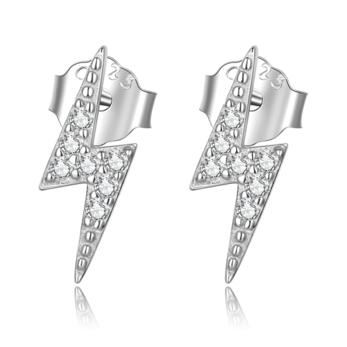 

S925 Sterling Silver Mini Lightning Ear Stud Women Earrings(Silver)
