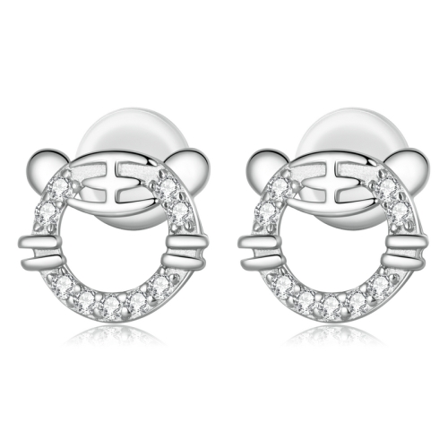 

S925 Sterling Silver Little Tiger Head Ear Stud Women Earrings