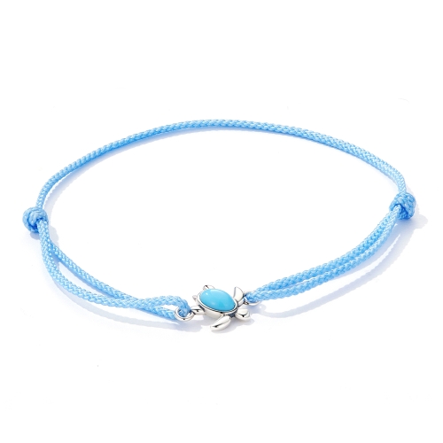 

S925 Sterling Silver Blue Turtle Bracelet Women Jewelry