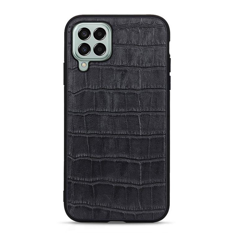 

For Samsung Galaxy M33 5G Crocodile Texture Genuine Leather Phone Case(Black)