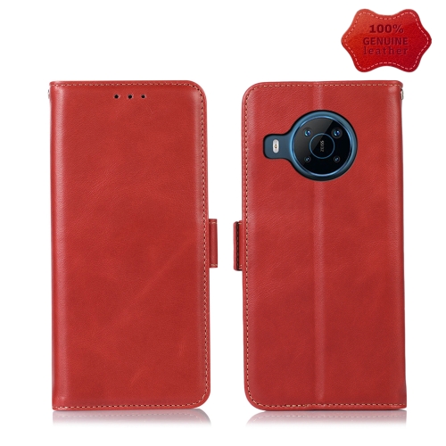 

For Nokia X100 Crazy Horse Top Layer Cowhide Leather Phone Case(Red)