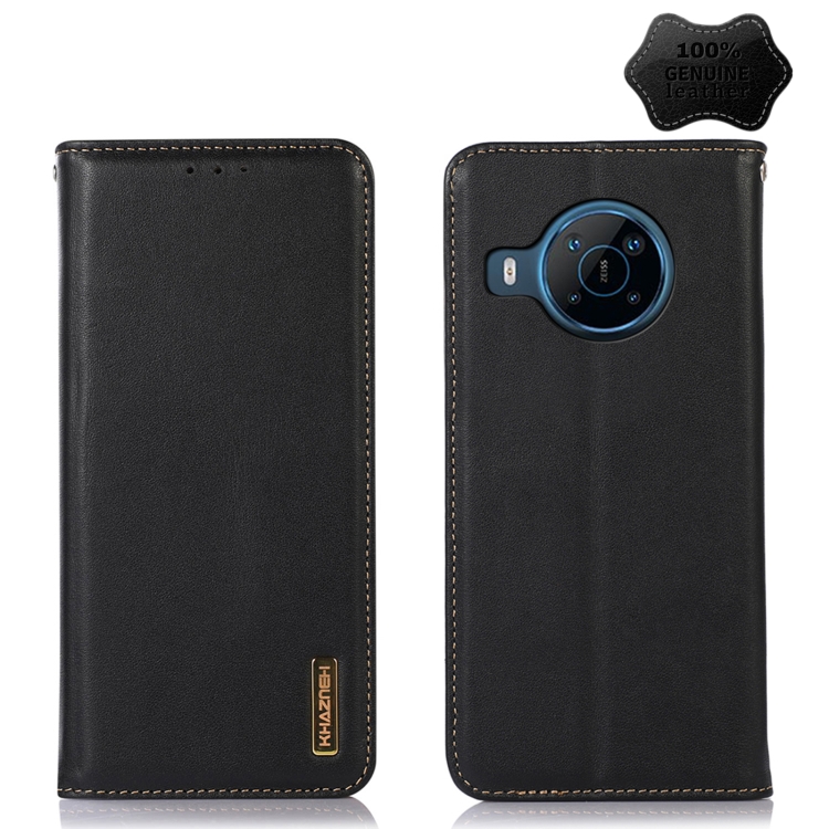 

For Nokia X100 KHAZNEH Nappa Top Layer Cowhide Leather Phone Case(Black)