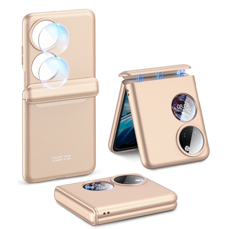 

For Huawei P50 Pocket GKK Magnetic Hinge Full Coverage Phone Case(Champagne)