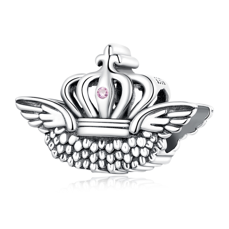 

S925 Sterling Silver Exquisite Crown Beads DIY Bracelet Necklace Accessories