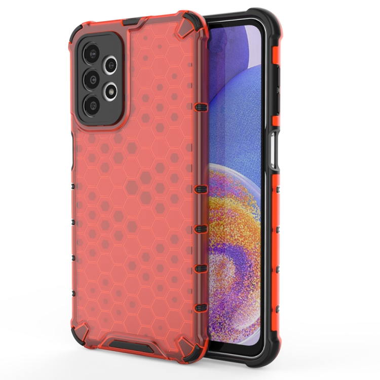 

For Samsung Galaxy A23 Shockproof Honeycomb PC + TPU Protective Case(Red)
