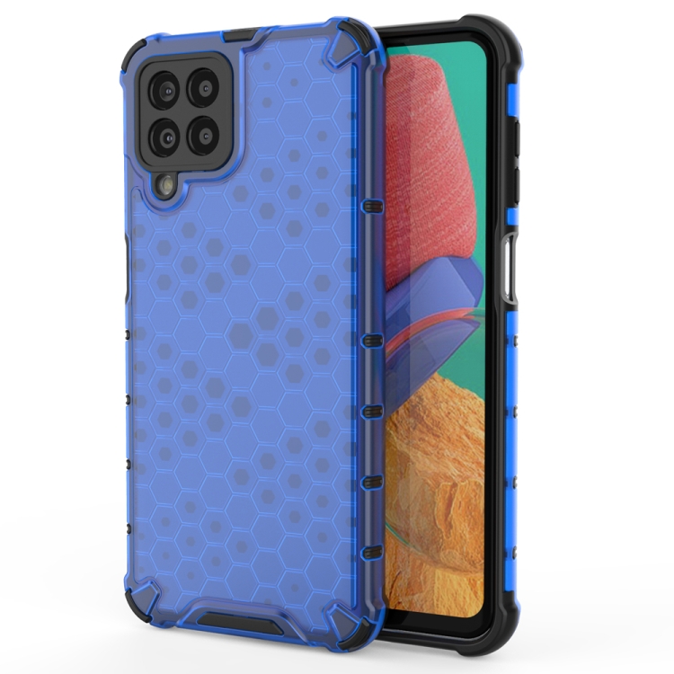 

For Samsung Galaxy M33 5G Shockproof Honeycomb PC + TPU Protective Case(Blue)