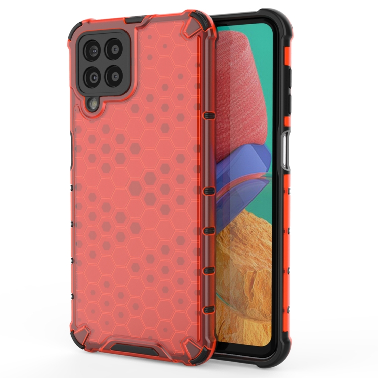 

For Samsung Galaxy M33 5G Shockproof Honeycomb PC + TPU Protective Case(Red)