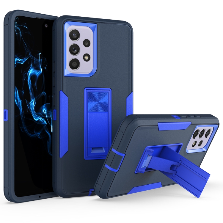

For Samsung Galaxy A53 5G Magnetic Holder Phone Case(Sapphire Blue + Dark Blue)