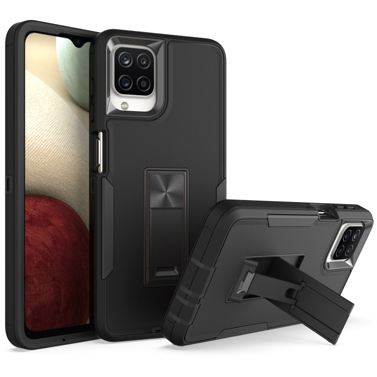 

For Samsung Galaxy A12 Magnetic Holder Phone Case(Black)