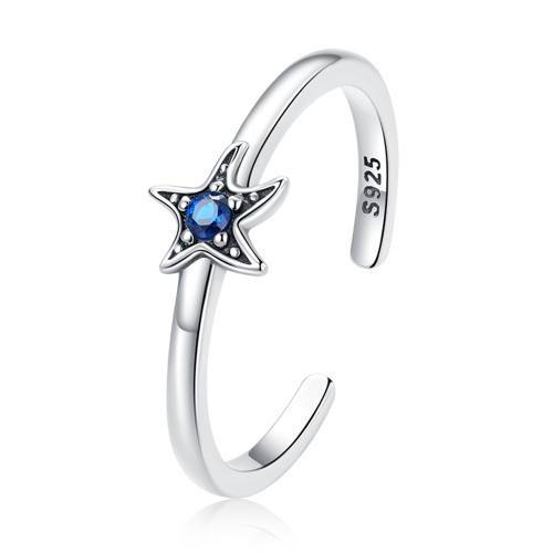 

S925 Sterling Silver Delicate Starfish Women Open Ring