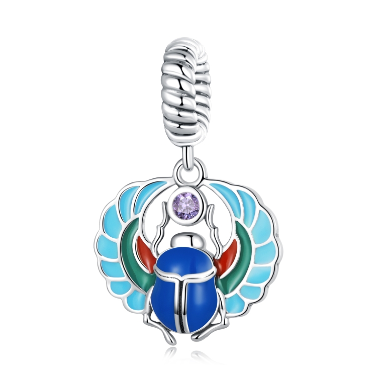

S925 Sterling Silver Scarab Pendant DIY Bracelet Necklace Accessories